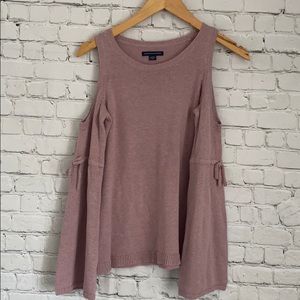 American Eagle cold shoulder sweater.